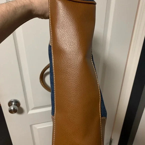 Gap Denim Top Handle shoulder bag w/ Zipper & Magnetic snap Closure - Picture 8 of 9